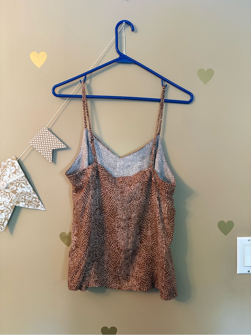 NWT A New Day Brown Animal Print V-Neck Cami Tank Top - Size Small - Picture 9 of 9